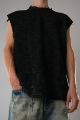 COW BOY, FEATURING HEAVILY DISTRESSED EDGES BLACK