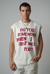 WHITE NOSTALGIA SLEEVELESS TEE