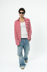 RED CÔTE FRAYED SHIRT