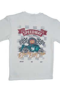 SPEEDWAY WHITE VINTAGE RACING T-SHIRT
