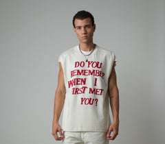 WHITE NOSTALGIA SLEEVELESS TEE