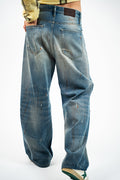 RUSTIC DISTRESSED STRAIGHT LEG JEANS