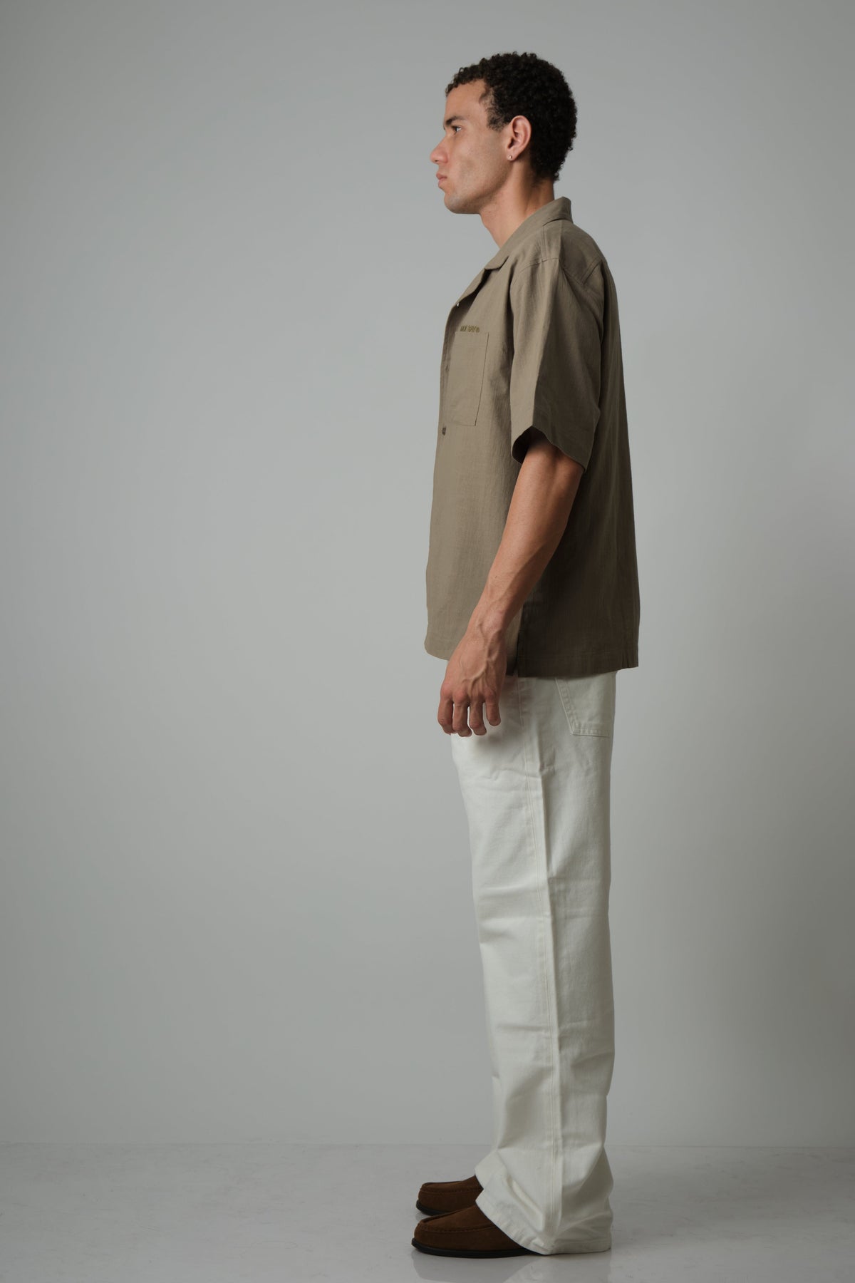 OLIVE LINEN SHIRT