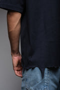 DYSTOPIAN BLOOM DISTRESSED TEE BLUE, DYSTOPIA