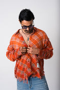 THE RIOT RAW EDGE PLAID SHIRT
