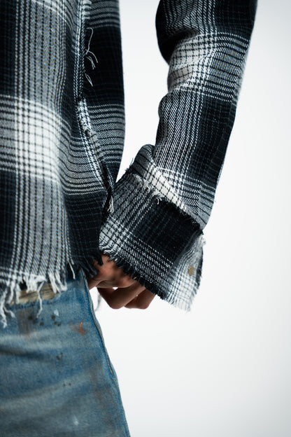 ECLIPSE PLAID RAW EDGE SHIRT