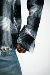 ECLIPSE PLAID RAW EDGE SHIRT
