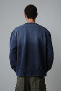 BLU RAW DISTRESSED SWEATSHIRT