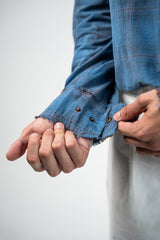 BLUE DUSK RAW EDGE SHIRT