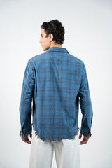 BLUE DUSK RAW EDGE SHIRT