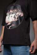 DYSTOPIA DISTRESSED TEE BLACK