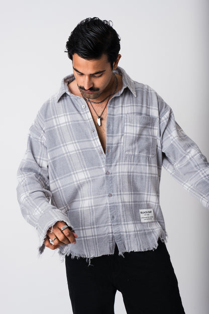 THE RUIN DISTRESSED PLAID SHIRT