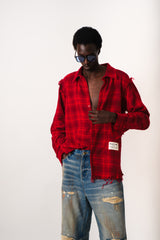 BLOODLINE FLANNEL RAW EDGE SHIRT