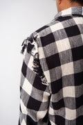 FRAYED NOIR PLAID SHIRT