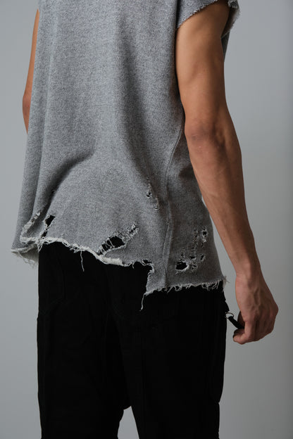 COW BOY T, FEATURING HEAVILY DISTRESSED EDGES