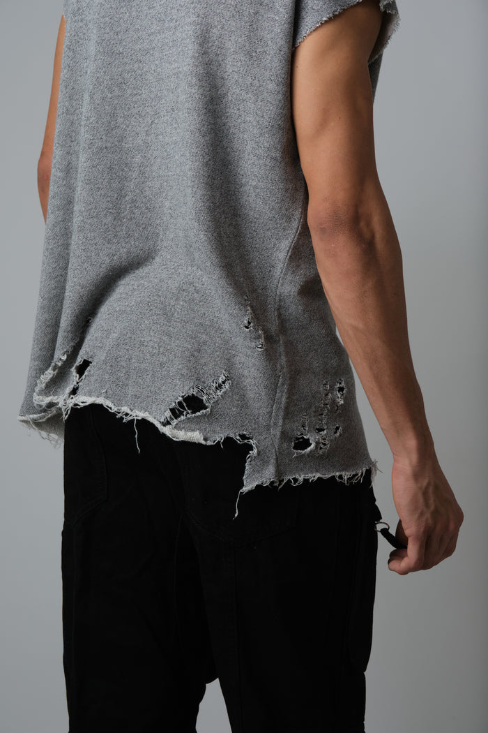 COW BOY T, FEATURING HEAVILY DISTRESSED EDGES