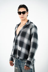 ECLIPSE PLAID RAW EDGE SHIRT