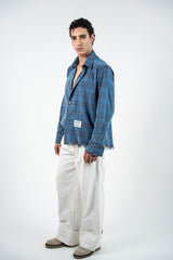 BLUE DUSK RAW EDGE SHIRT