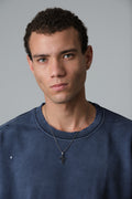 BLU RAW DISTRESSED SWEATSHIRT