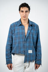 BLUE DUSK RAW EDGE SHIRT