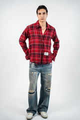 BLOODLINE PLAID RAW EDGE SHIRT 2.0