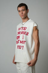WHITE NOSTALGIA SLEEVELESS TEE