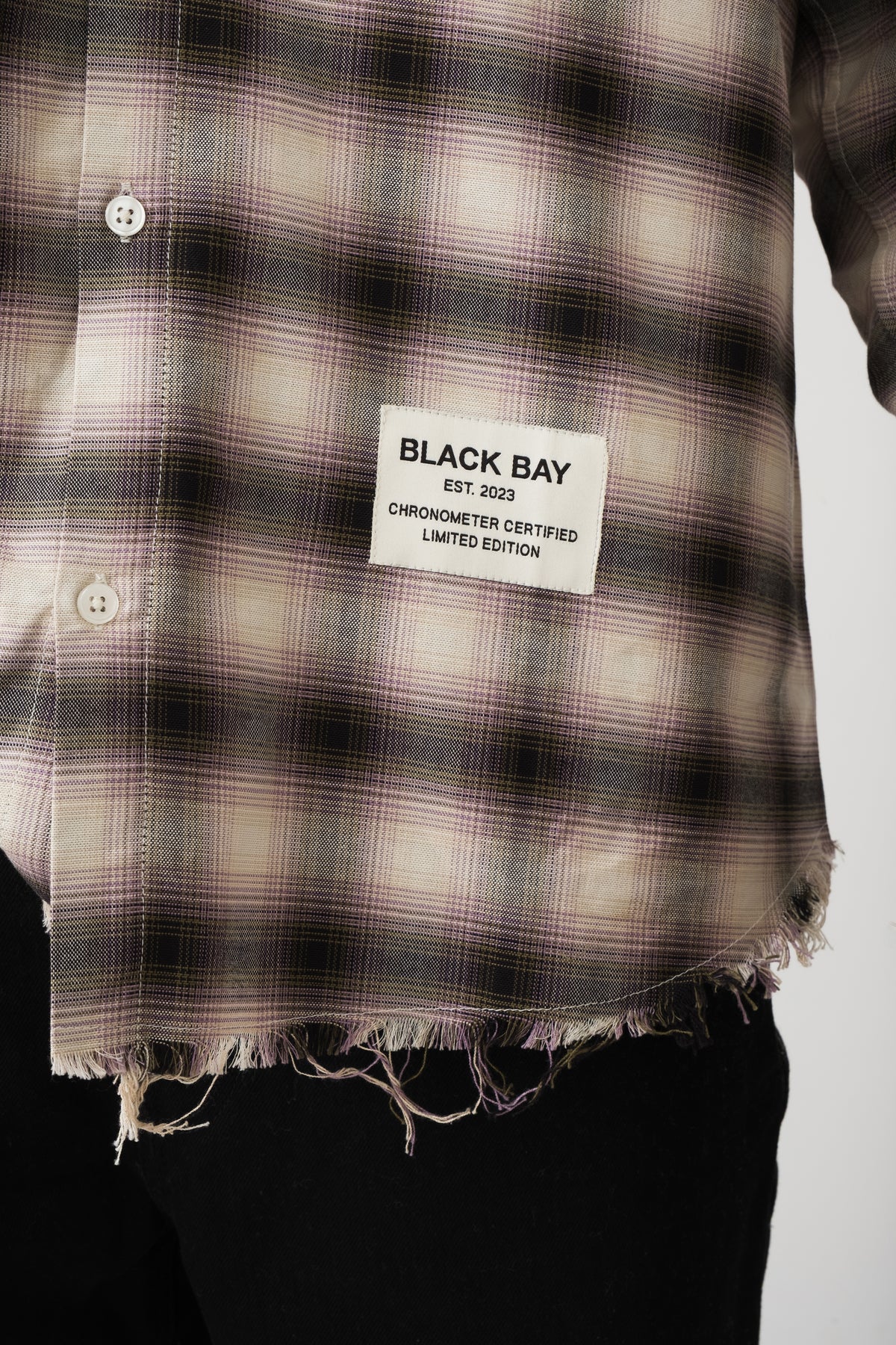 NOIR DRIFT RAW EDGE SHIRT
