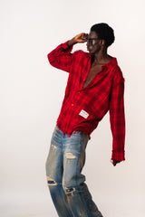 BLOODLINE FLANNEL RAW EDGE SHIRT