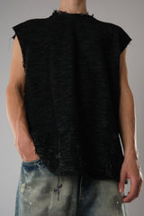 COW BOY, FEATURING HEAVILY DISTRESSED EDGES BLACK