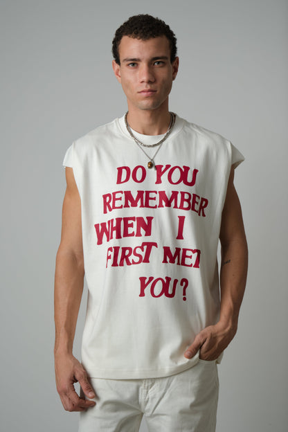 WHITE NOSTALGIA SLEEVELESS TEE