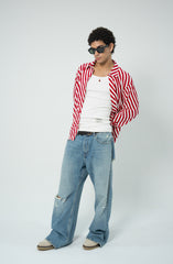 RED CÔTE FRAYED SHIRT