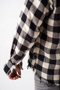 FRAYED NOIR PLAID SHIRT