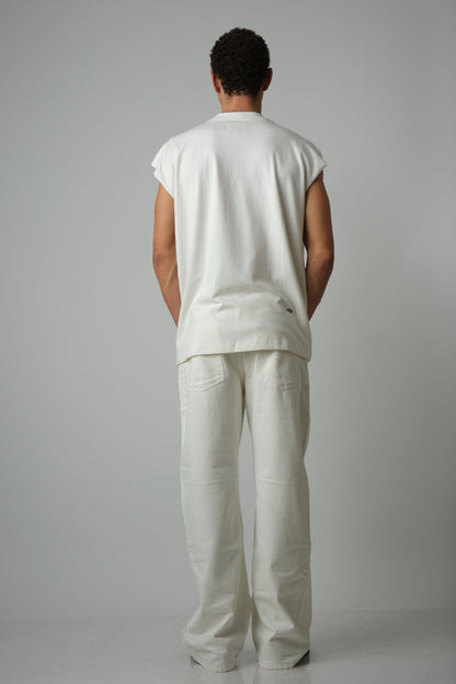 WHITE NOSTALGIA SLEEVELESS TEE
