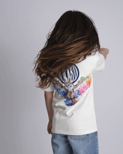 WHITE NOCTURNAL T-SHIRT, BLACK BAY CLUB KIDS