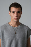 COW BOY T, FEATURING HEAVILY DISTRESSED EDGES