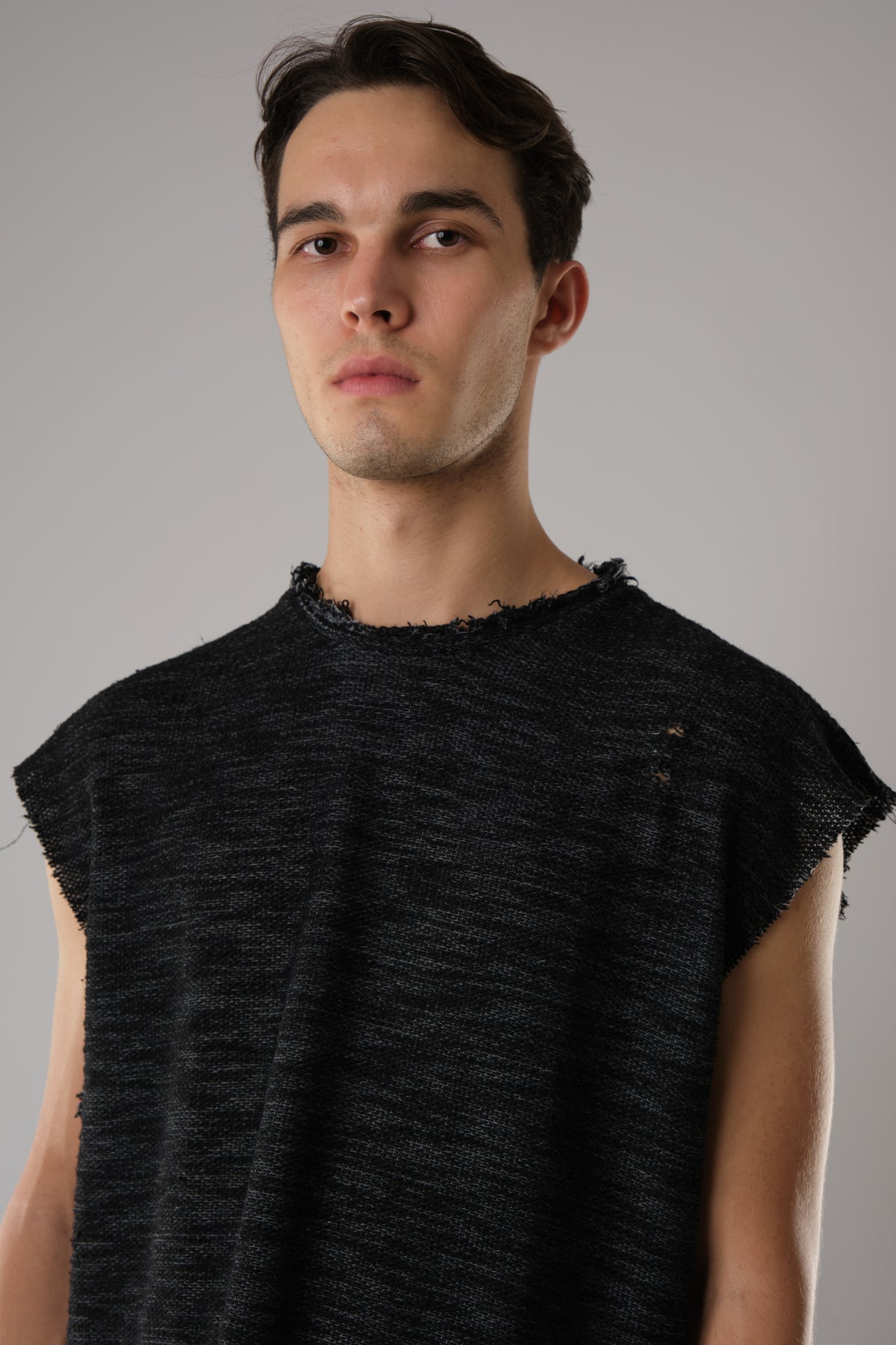 COW BOY, FEATURING HEAVILY DISTRESSED EDGES BLACK