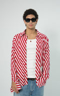 RED CÔTE FRAYED SHIRT