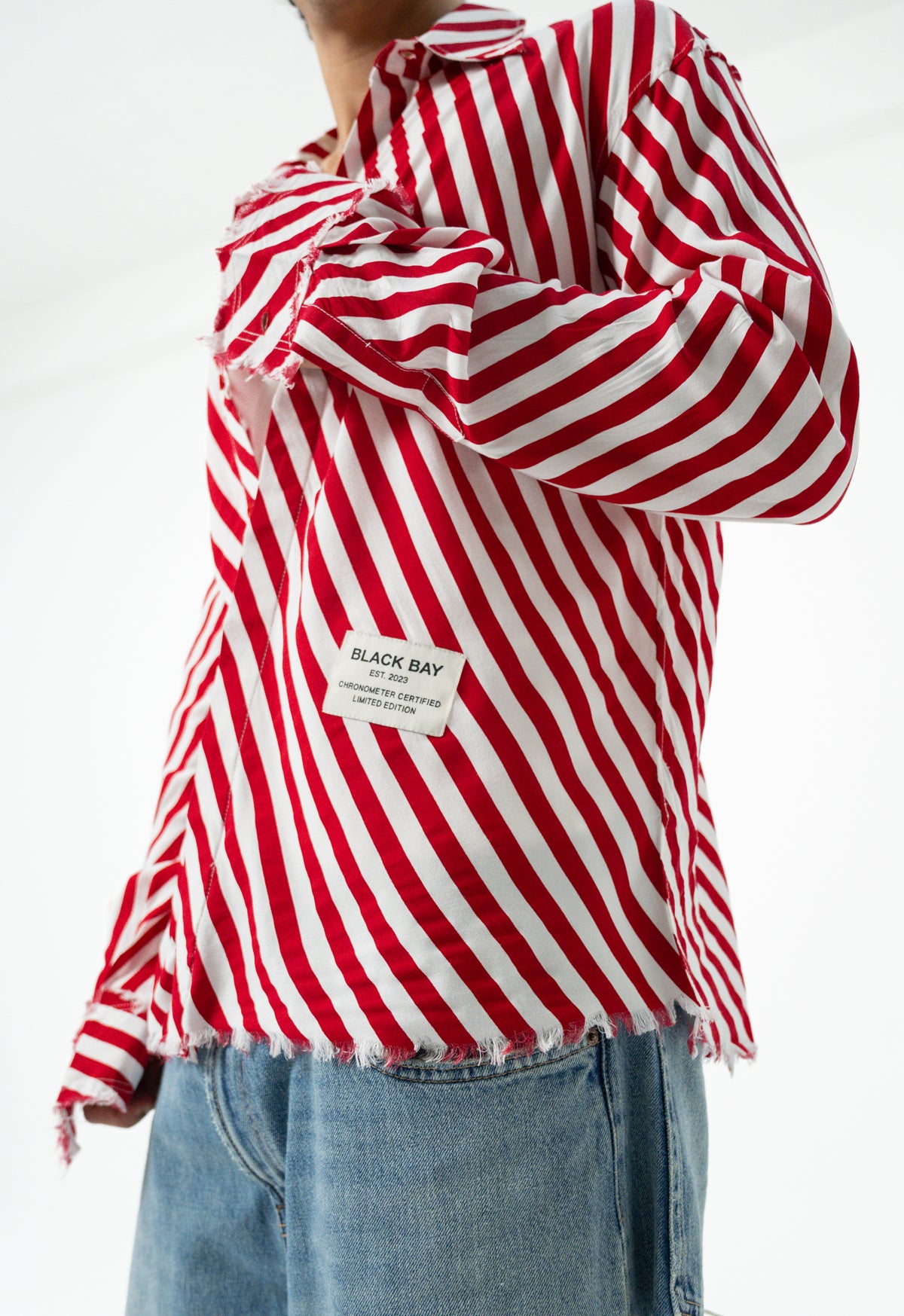 RED CÔTE FRAYED SHIRT