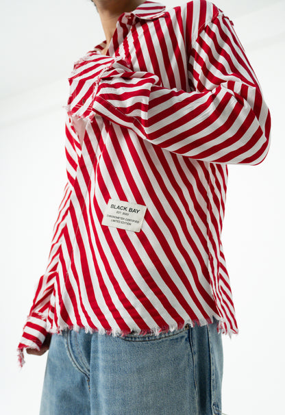 RED CÔTE FRAYED SHIRT