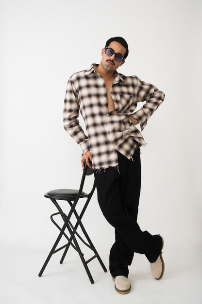 NOIR DRIFT RAW EDGE SHIRT