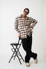 NOIR DRIFT RAW EDGE SHIRT