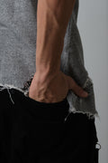 COW BOY T, FEATURING HEAVILY DISTRESSED EDGES