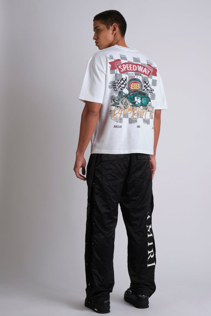 SPEEDWAY WHITE VINTAGE RACING T-SHIRT