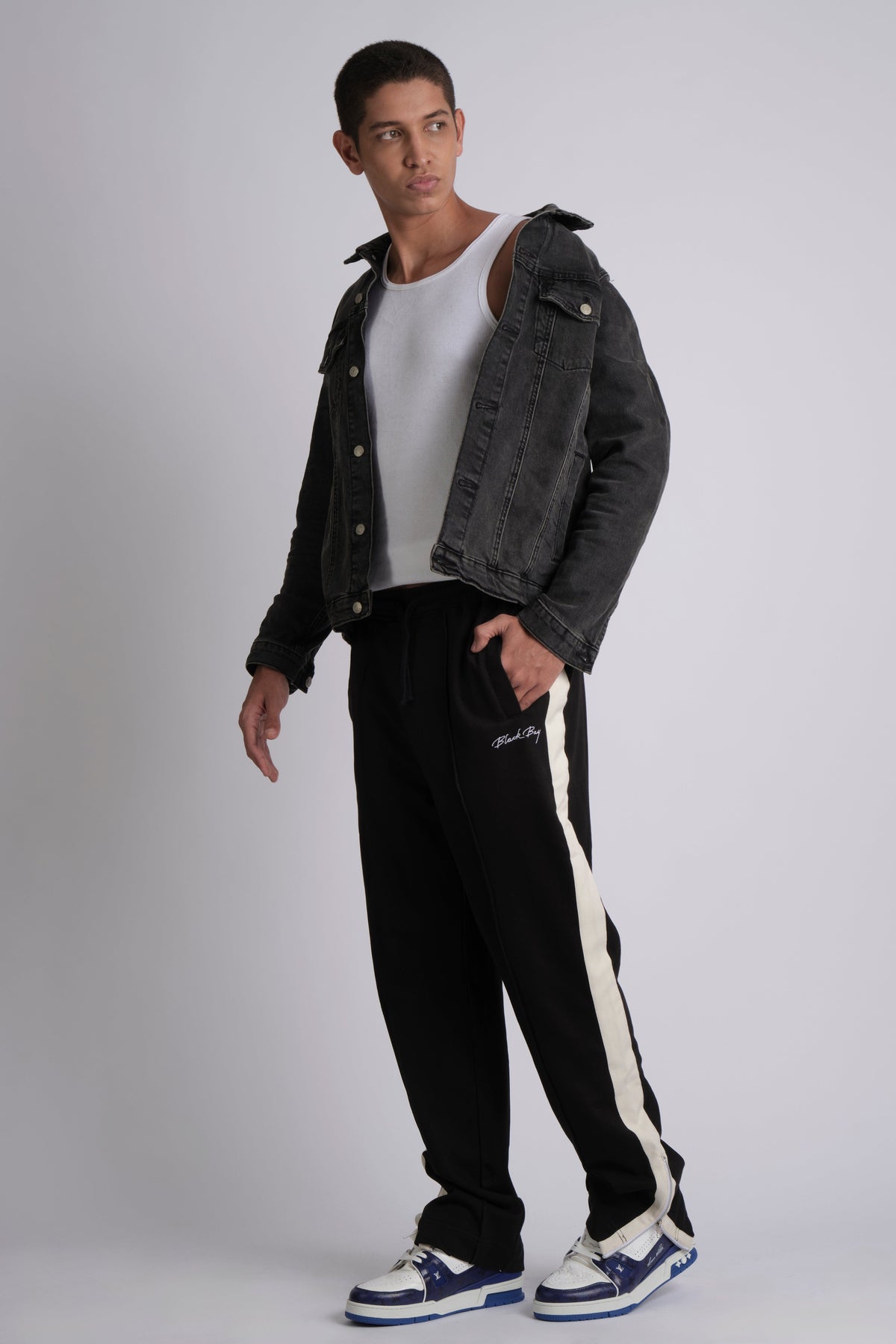 BLACK BAY LOGO PRINT TRACK PANTS