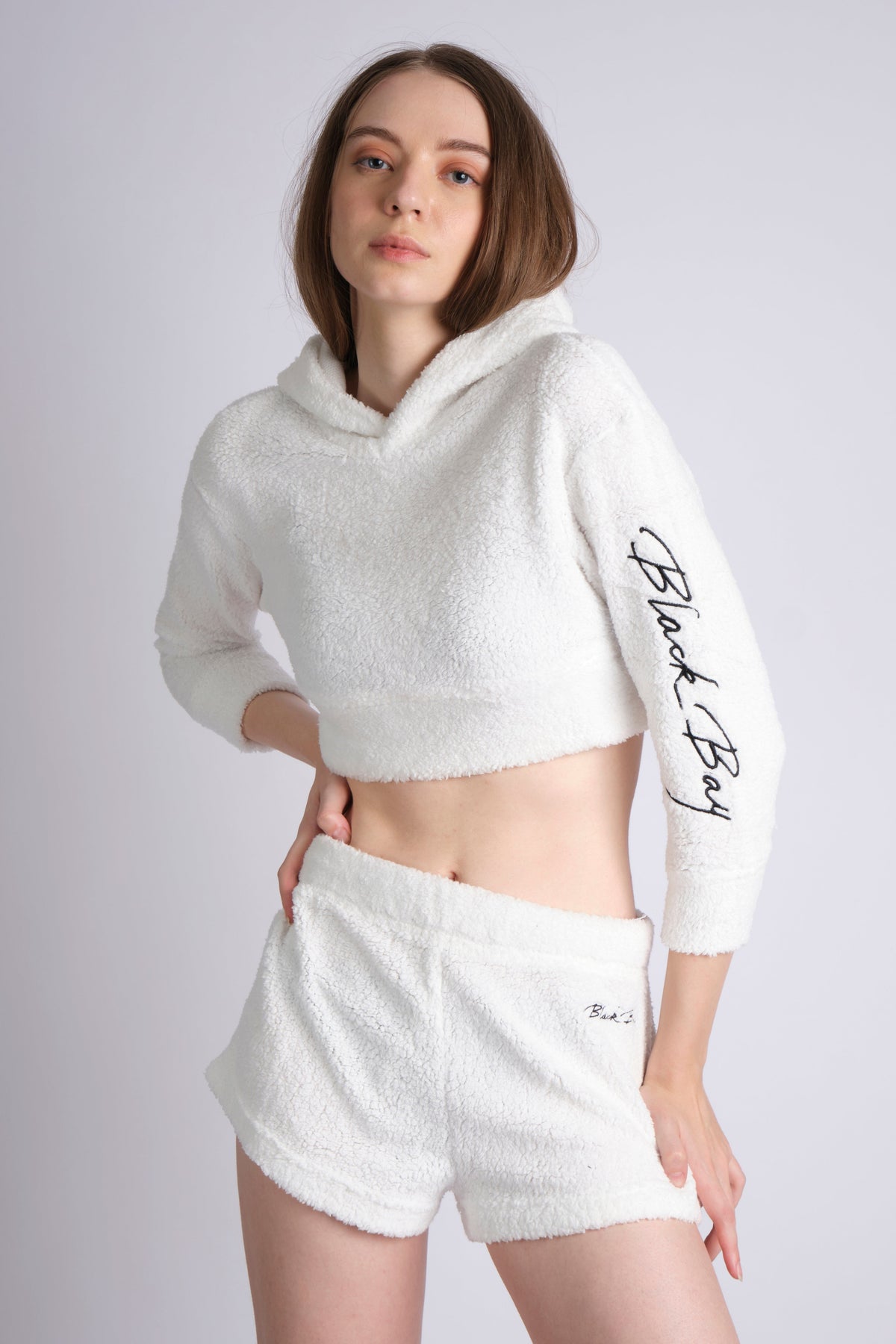 WHITE SHERPA CO-ORD SET
