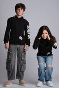 BASIC HOODIE BLACK KIDS