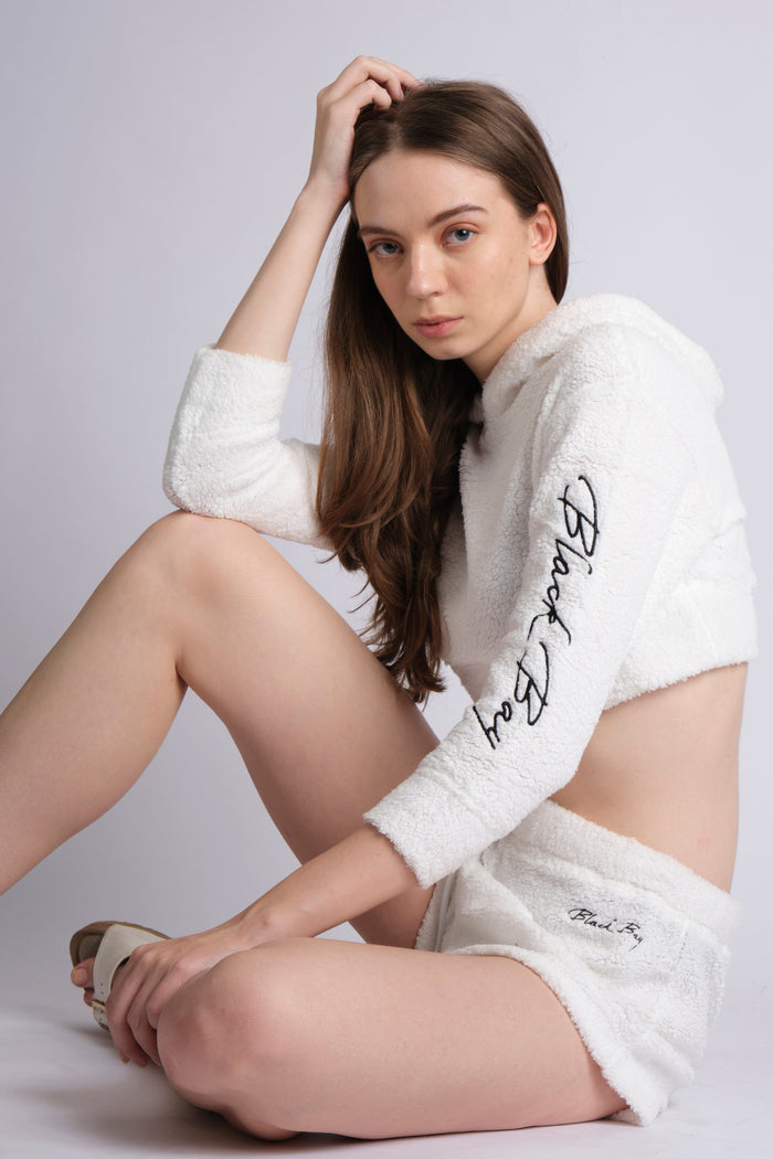 WHITE SHERPA CO-ORD SET