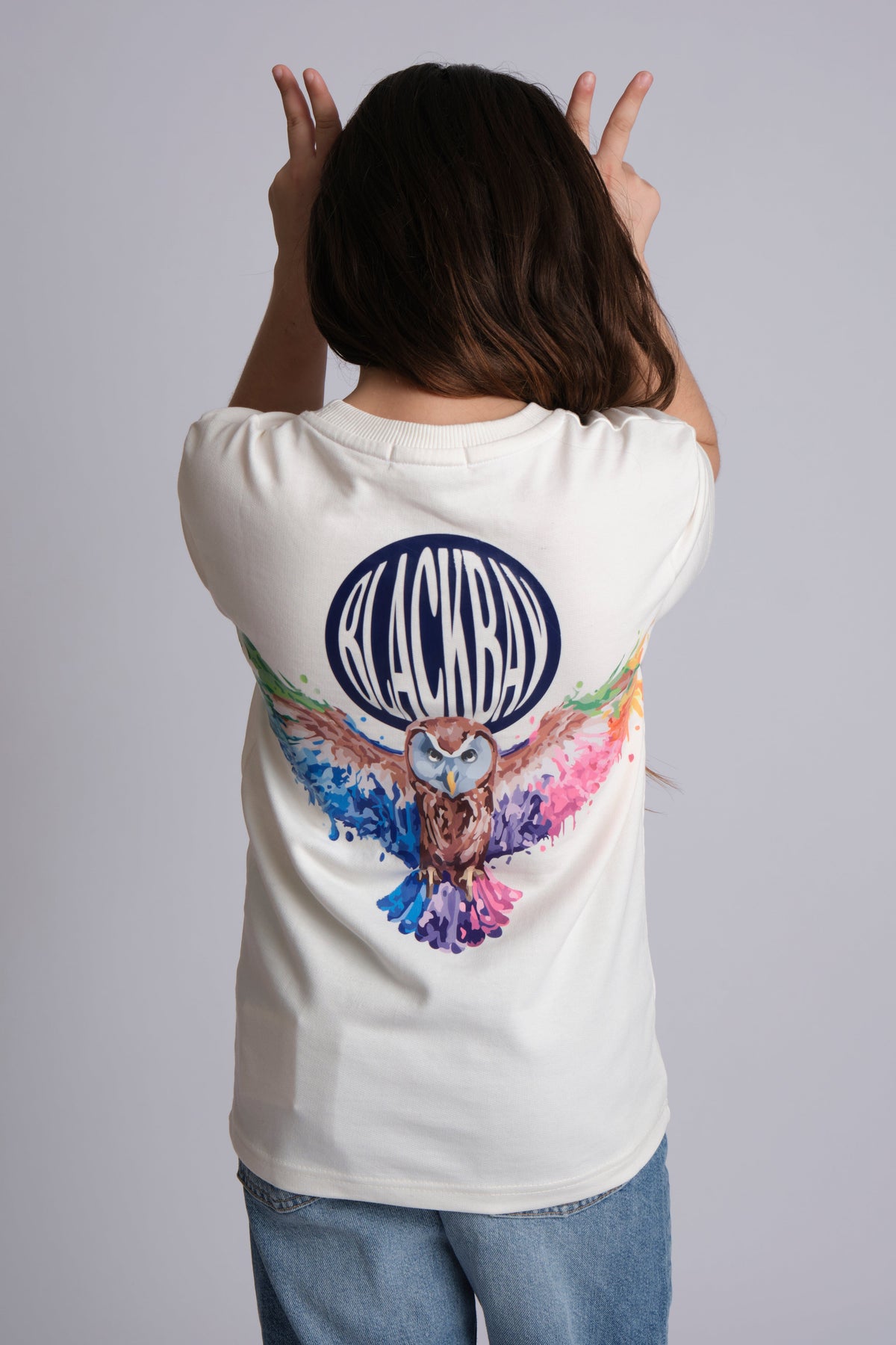WHITE NOCTURNAL T-SHIRT, BLACK BAY CLUB KIDS