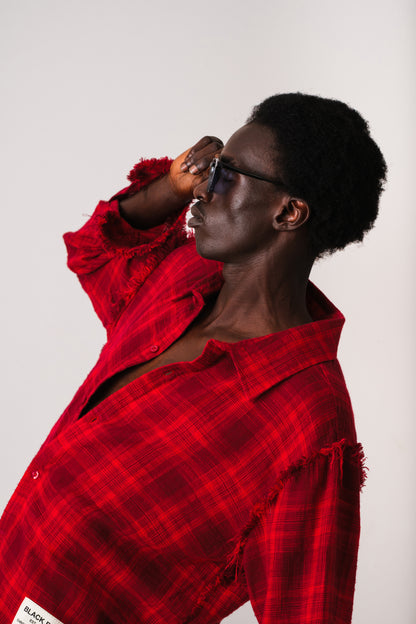 BLOODLINE FLANNEL RAW EDGE SHIRT