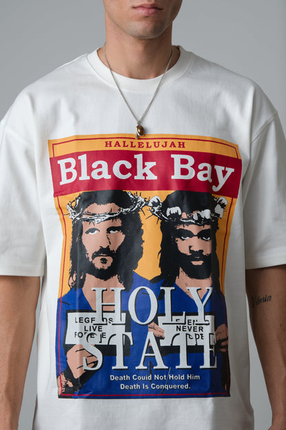 DENIM TEARS HOLYSTATE GRAPHIC T-SHIRT